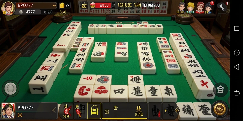 Tampilan gameplay seru BPO777 dalam permainan Mahjong yang menantang.