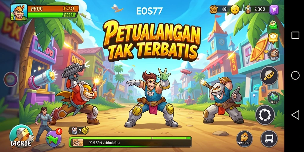 Gameplay seru dalam EOS77, penuh tantangan dan kesenangan.
