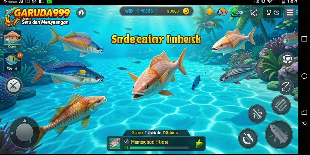 Tampilan menarik gameplay GARUDA999 dengan aksi tembak ikan.