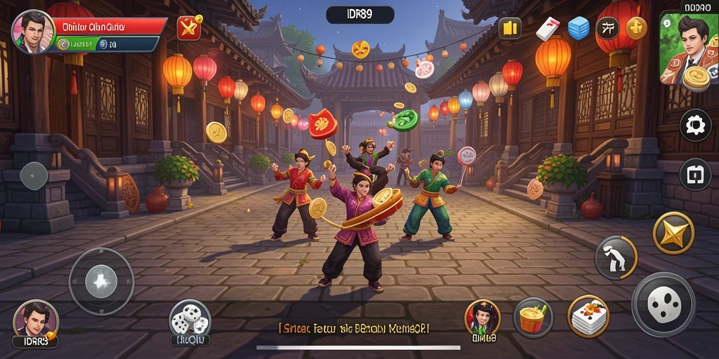Tampilan gameplay QiuQiu yang seru di IDR89.