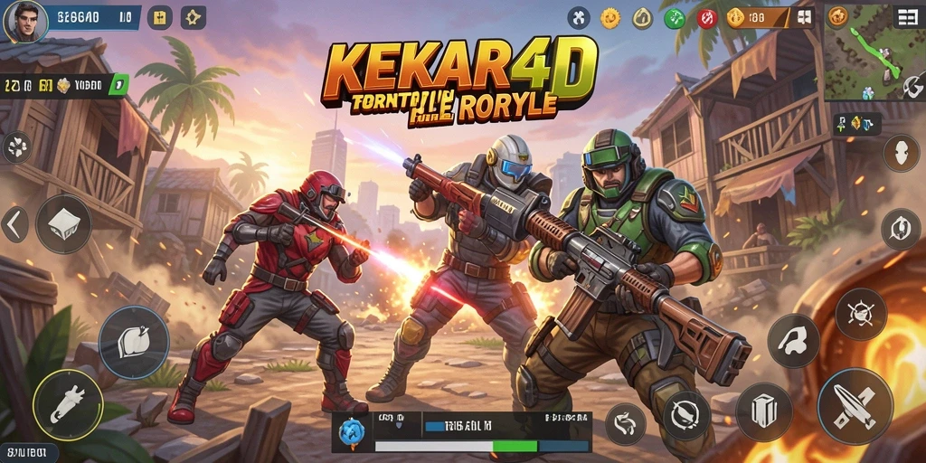 Tampilan menarik dari gameplay seru di KEKAR4D Battle Royale.