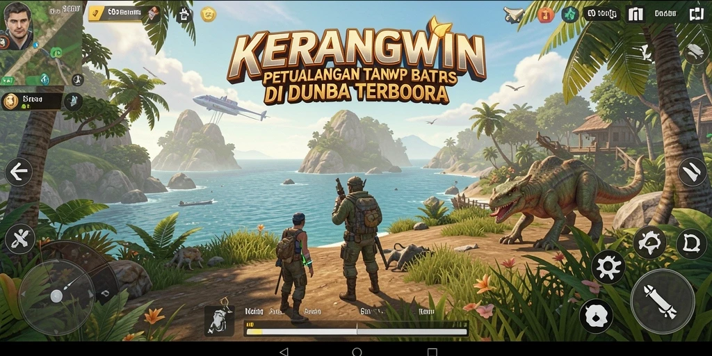 Tampilan gameplay KERANGWIN yang menakjubkan di dunia terbuka.