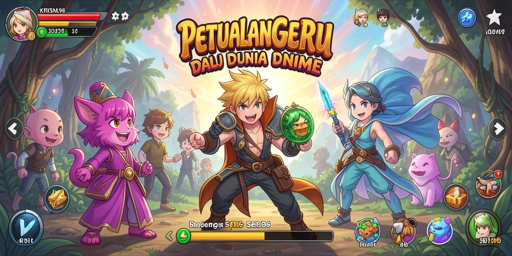 Tampilan gameplay menarik dari KRISNA96 dengan karakter anime yang menawan.