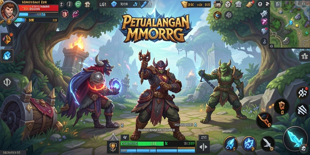 Tampilan gameplay epik di dunia MMORPG LG111.