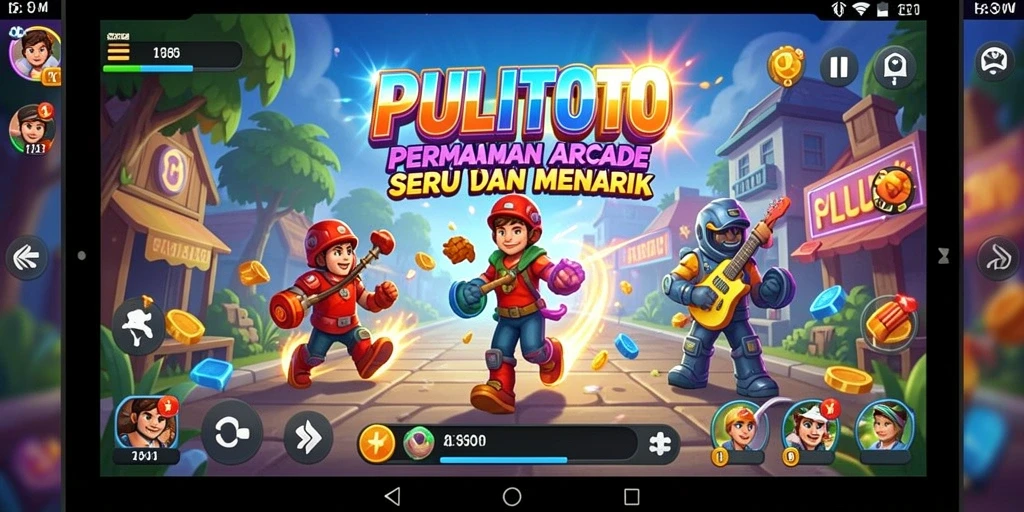 Screenshot PULITOTO yang menunjukkan momen seru gameplay arcade.