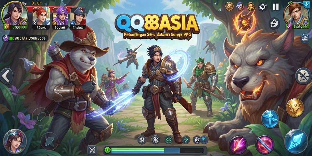 Tampilan grafis menarik dari gameplay RPG QQ88ASIA.