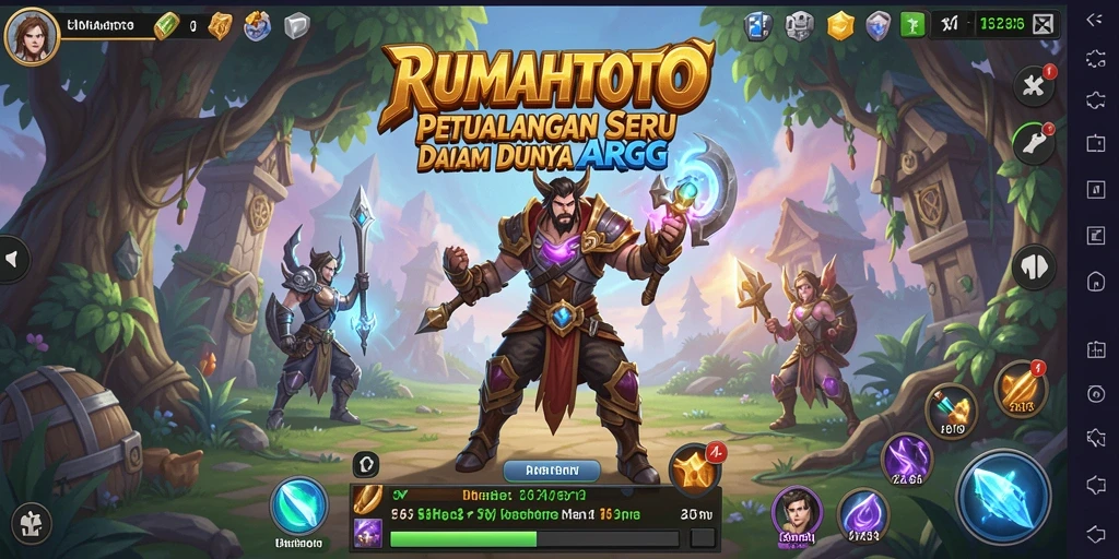 Tampilan seru dari gameplay ARPG RUMAHTOTO yang menakjubkan.
