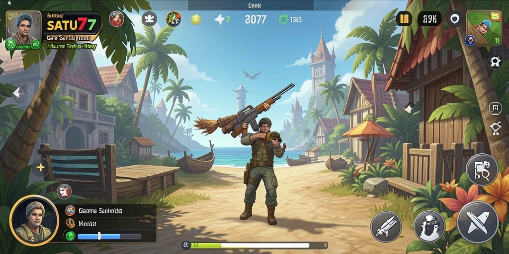 Tampilan gameplay <strong>SATU77</strong> yang santai dan mengasyikkan.
