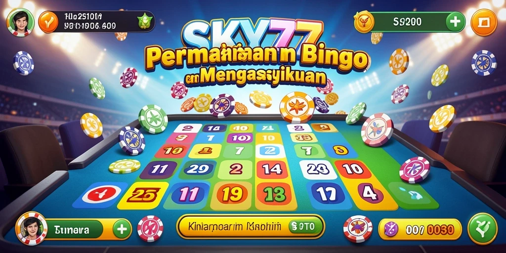 Tampilan gameplay Bingo yang menarik dan seru dalam SKY77.