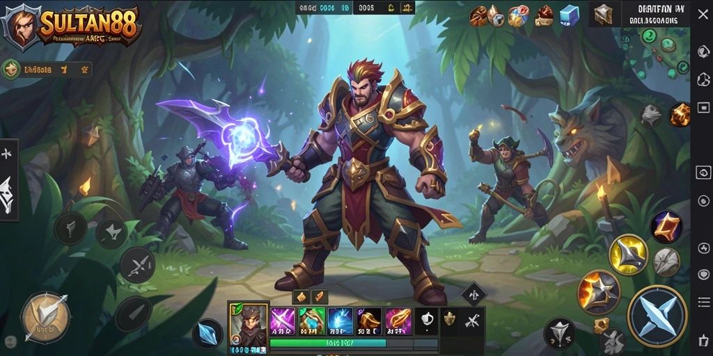 Tampilan gameplay SULTAN88 dengan pertempuran epik dan karakter menarik.