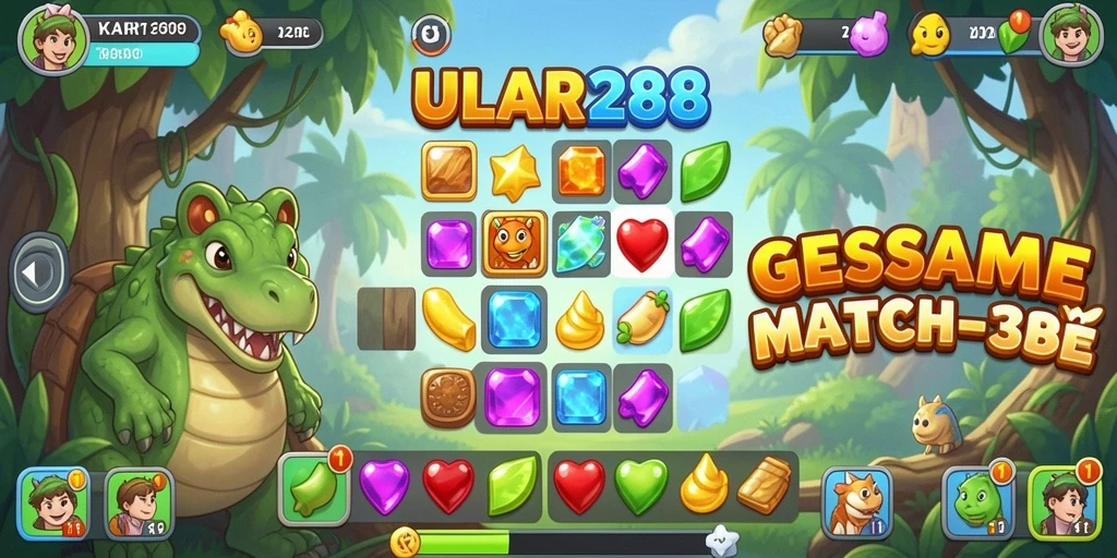 Tampilan gameplay seru dalam ULAR288, memadukan strategi dengan kesenangan.