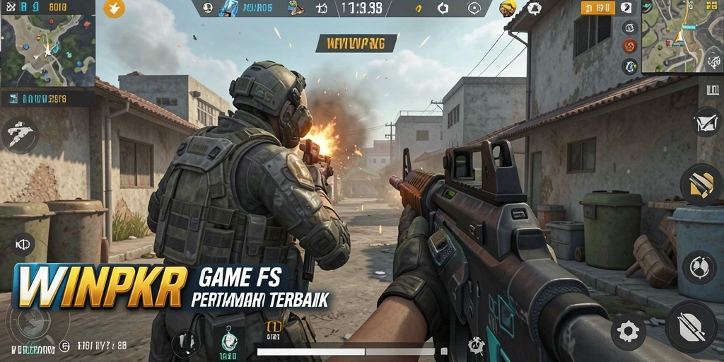 Screenshot gameplay WINPKR menampilkan aksi pertempuran yang mendebarkan.